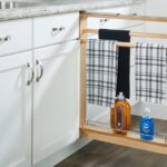 Wood Towel Bar Filler Pullout Organizer