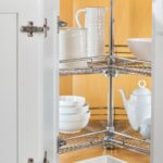 Chrome Kidney-Shaped 2-Shelf Lazy Susans