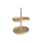 Banded Wood Full Circle 2-Shelf Lazy Susan for Wall Cabinets