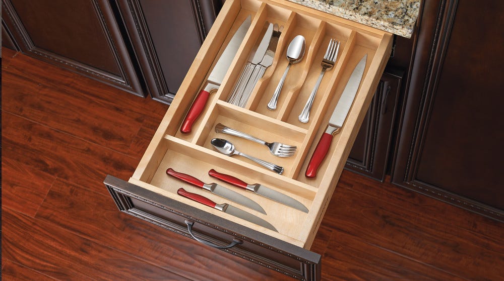 Wood Cutlery Tray Insert Wood Cutlery Tray Insert