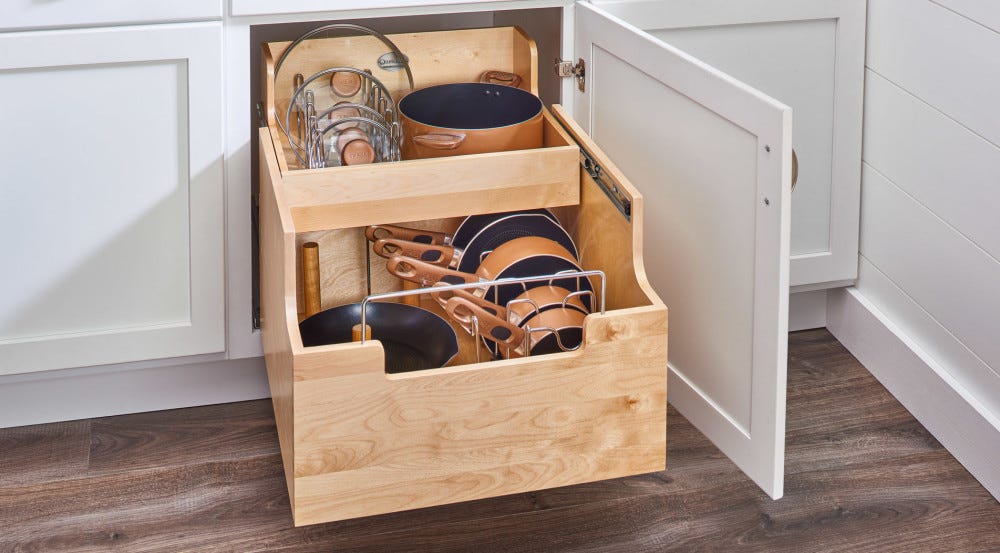 Wood Cookware Organizer Wood Cookware Organizer