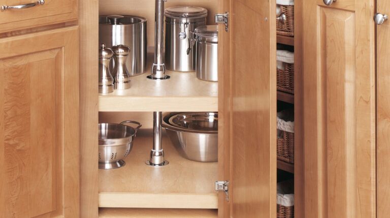 (2) Shelf Wood Classic D-Shaped Lazy Susan