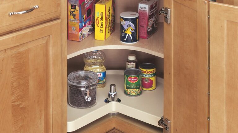 RAS Polymer Kidney-Shaped Single Shelf Bottom Mount Lazy Susan