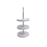 RAS Polymer D-Shaped 3-Shelf Lazy Susan Shelf for Corner Wall Cabinets