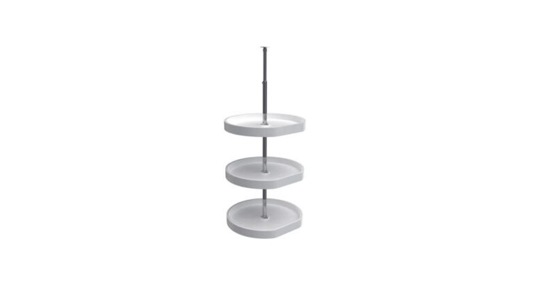 RAS Polymer D-Shaped 3-Shelf Lazy Susan Shelf for Corner Wall Cabinets