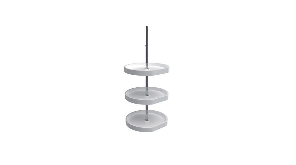 RAS Polymer D-Shaped 3-Shelf Lazy Susan Shelf for Corner Wall Cabinets RAS Polymer D-Shaped 3-Shelf Lazy Susan Shelf for Corner Wall Cabinets