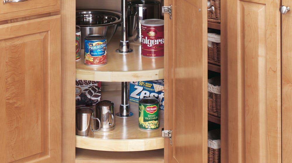 (2) Shelf Wood Classic Full Circle Lazy Susan (2) Shelf Wood Classic Full Circle Lazy Susan