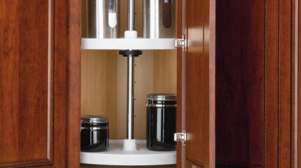 Full Circle (2) Shelf Value Line Polymer Wall Susan w/ Telescoping Post
