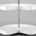 Polymer Kidney-Shaped 2-Shelf Lazy Daisy for Wall Cabinets