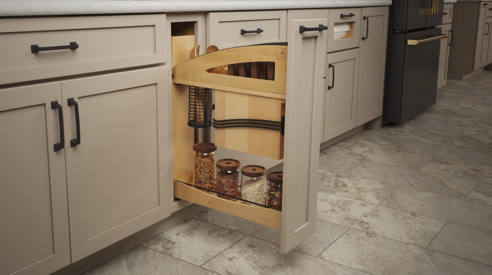 Craftsman Collection Solid Wood Knife Block Pullout Organizer w/ BLUM Soft-Close Craftsman Collection Solid Wood Knife Block Pullout Organizer w/ BLUM Soft-Close