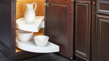 Polymer Half Moon Organizer for Blind Corner Cabinets
