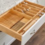 Wood Utensil Tray Insert w/ Shallow Knife Block