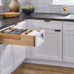 Wood Base Cabinet Paper Towel Tiered Drawer System w/ Foil Cutters and BLUM Soft-Close