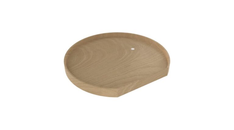 Natural Wood D-Shape Lazy Susans