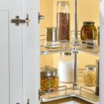 Solid Bottom 2-Shelf Kidney-Shaped Lazy Susan for Corner Base Cabinet