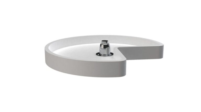 RAS Polymer Bottom Mount Kidney-Shaped Lazy Susan for Wall Cabinets