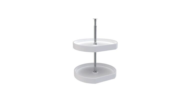 RAS Polymer D-Shaped 2-Shelf Lazy Susan