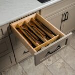 Craftsman Collection Solid Wood Utensil Drawer Insert w/ Black Accents