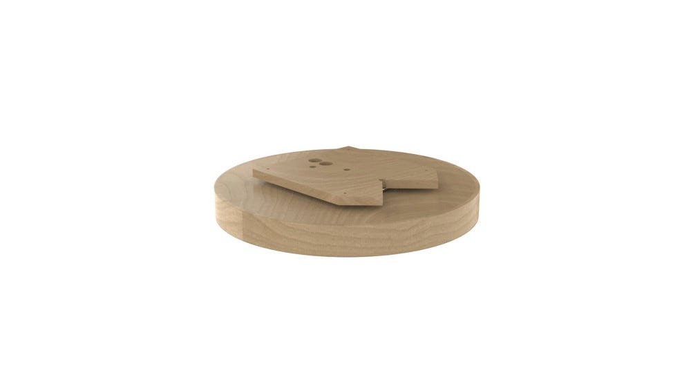 Single Shelf Banded Wood Full Circle Wall Lazy Susan Single Shelf Banded Wood Full Circle Wall Lazy Susan