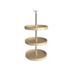 (3) Shelf Banded Wood Full Circle Wall Lazy Susan