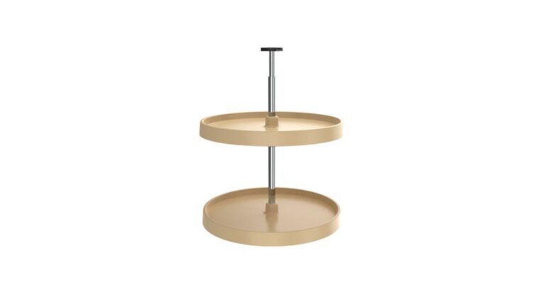 Full Circle (2) Shelf Value Line Polymer Susan w/ Telescoping Post