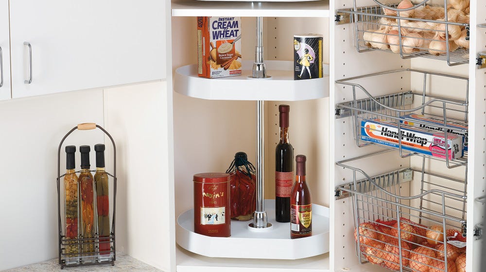 (2) Shelf RAS Polymer D-Shaped Lazy Susans (2) Shelf RAS Polymer D-Shaped Lazy Susans