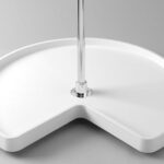 RAS Polymer Kidney-Shaped 2-Shelf Lazy Susan for Wall Cabinets