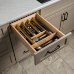 Craftsman Collection Solid Wood Cutlery Drawer Insert w/ Black Accents