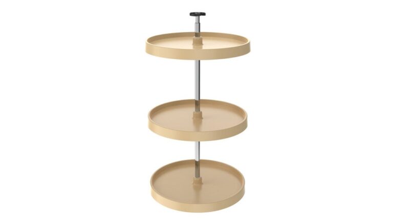Full Circle (3) Shelf Value Line Polymer Wall Susan w/ Telescoping Post