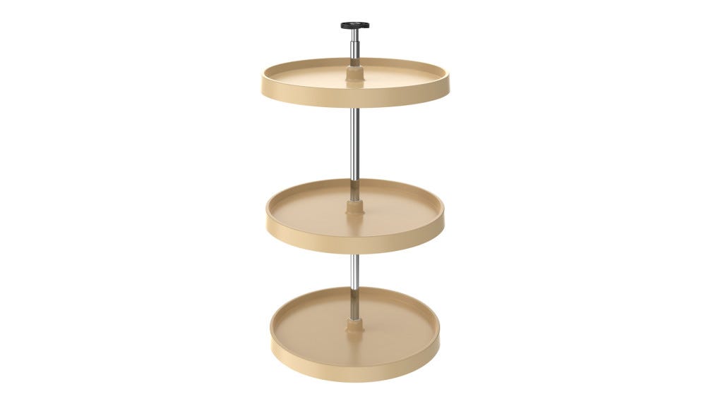 Full Circle (3) Shelf Value Line Polymer Wall Susan w/ Telescoping Post Full Circle (3) Shelf Value Line Polymer Wall Susan w/ Telescoping Post