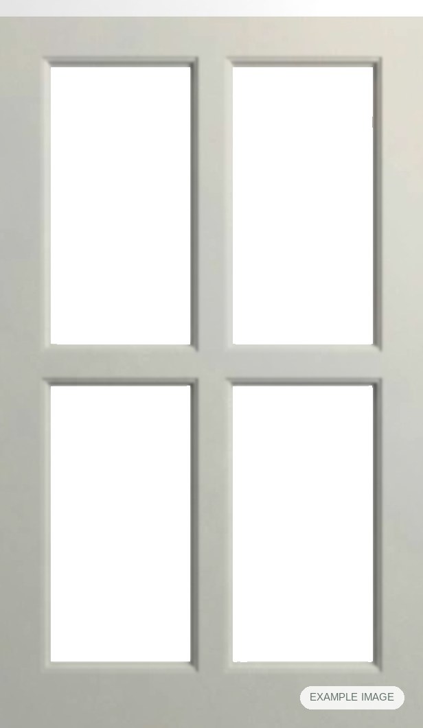 Artesia RTF (4 Lites) thermofoil cabinet door in Fashion Grey, made to your sizes