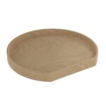 Single Shelf Wood Classic D-Shape Lazy Susan
