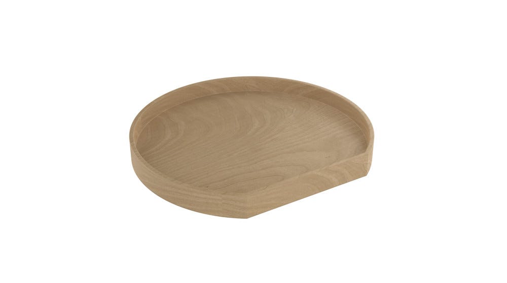 Single Shelf Wood Classic D-Shape Lazy Susan Single Shelf Wood Classic D-Shape Lazy Susan