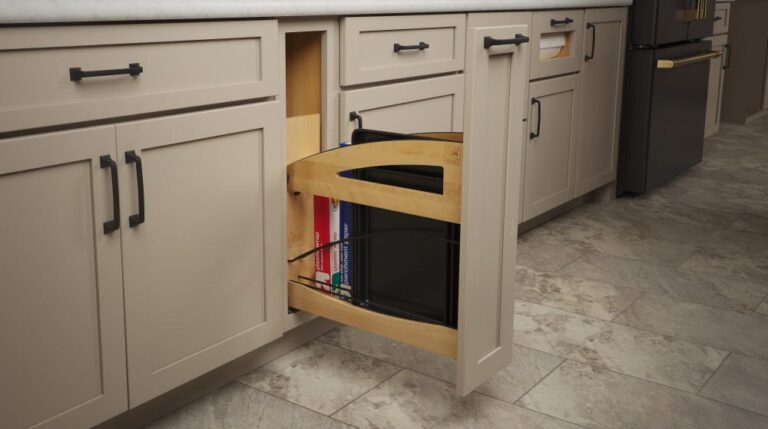 Craftsman Collection Solid Wood Tray Divider/Foil Wrap Holder Pullout w/ BLUM Soft-Close