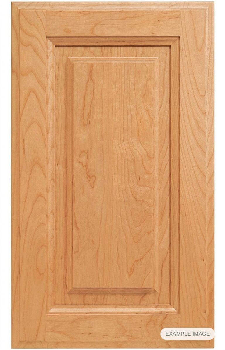 Burgundy cabinet door in unfinished Maple Select, made to size