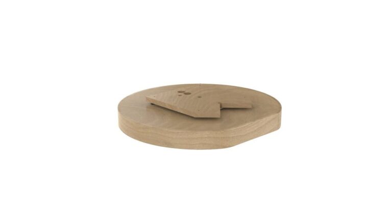 Banded Wood D-Shaped Lazy Susan for Wall Cabinets