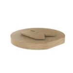 Banded Wood D-Shaped Lazy Susan for Wall Cabinets