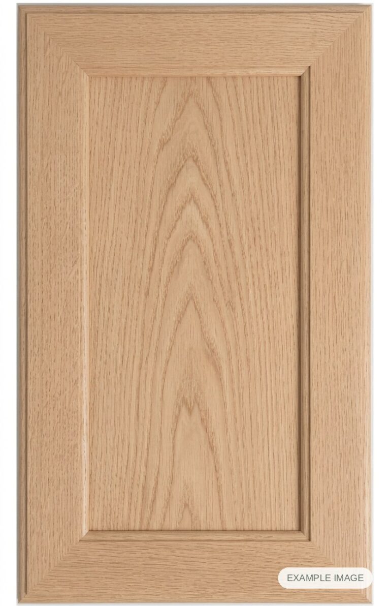 California Inset cabinet door in unfinished White Oak, made to size