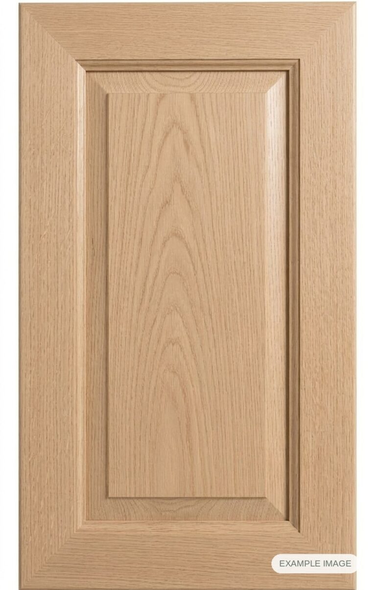 California Solid cabinet door in unfinished White Oak, made to size