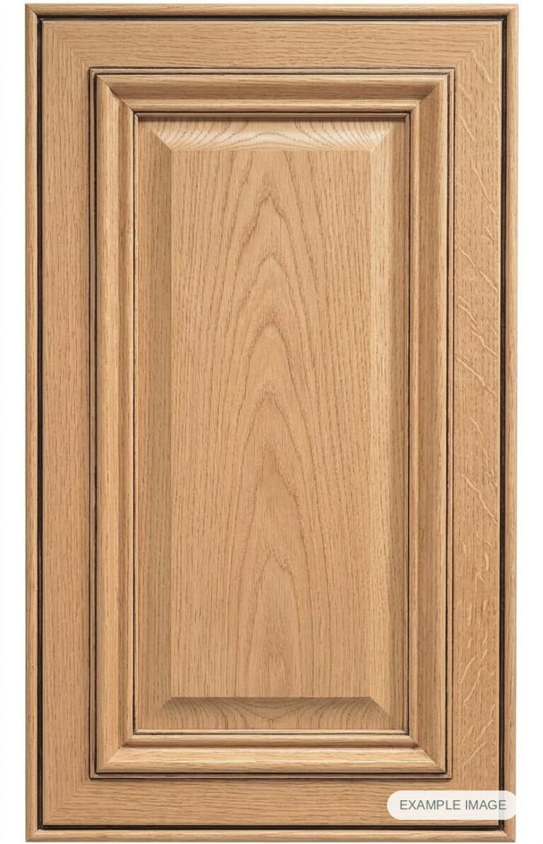 Calistoga cabinet door in unfinished White Oak, made to size