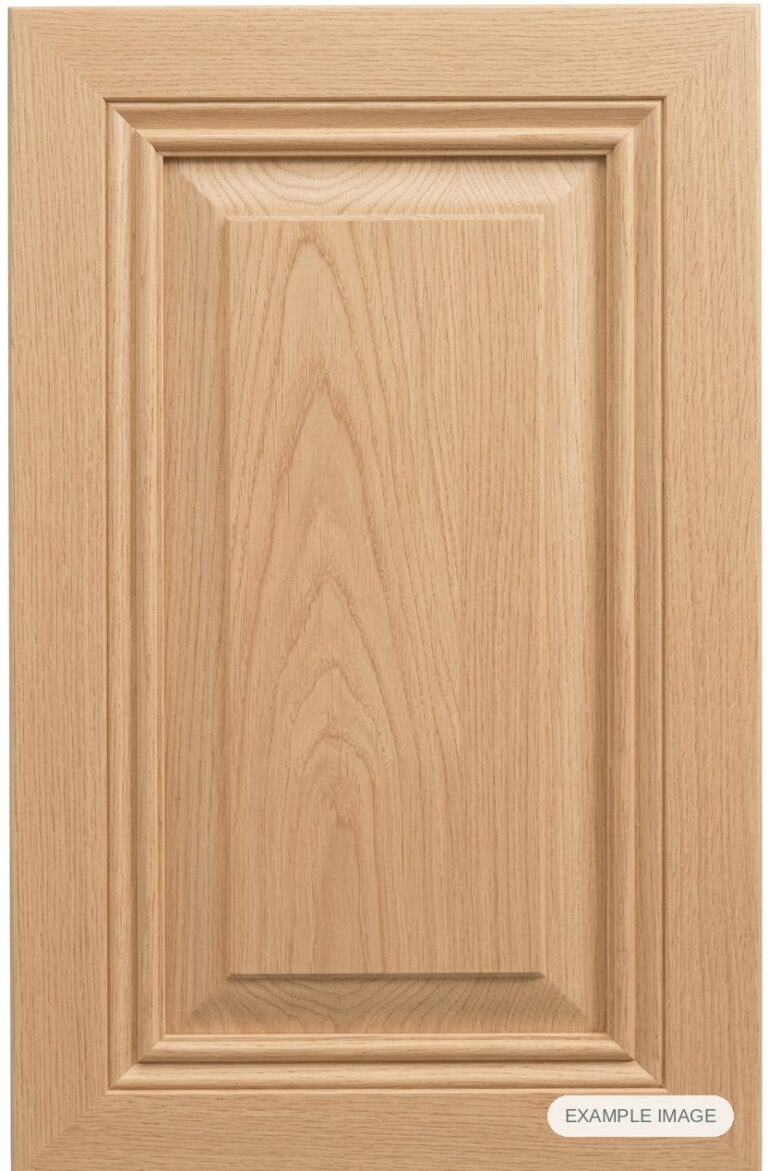 Cambridge cabinet door in unfinished White Oak, made to size
