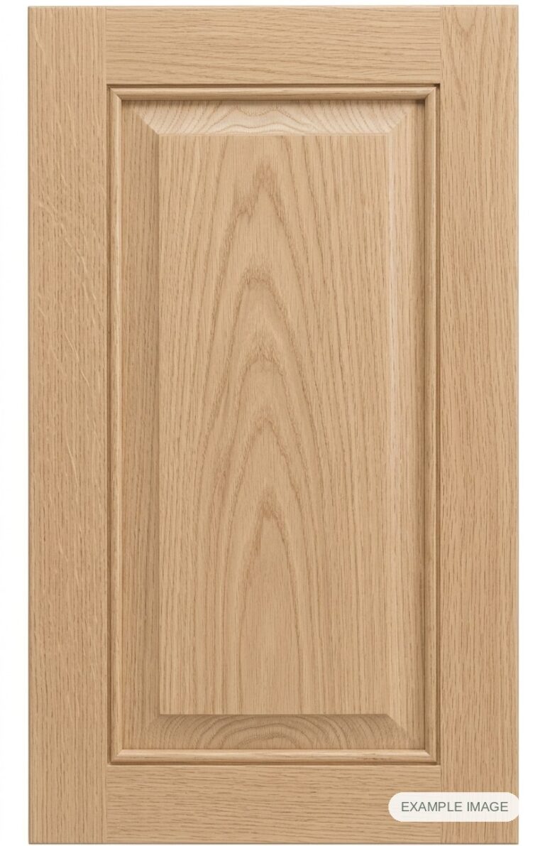 Cascade cabinet door in unfinished White Oak, made to size