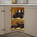 Craftsman Collection Solid Wood Kidney-Shaped Lazy Susan for Corner Base Cabinets w/ Swivel Bearing