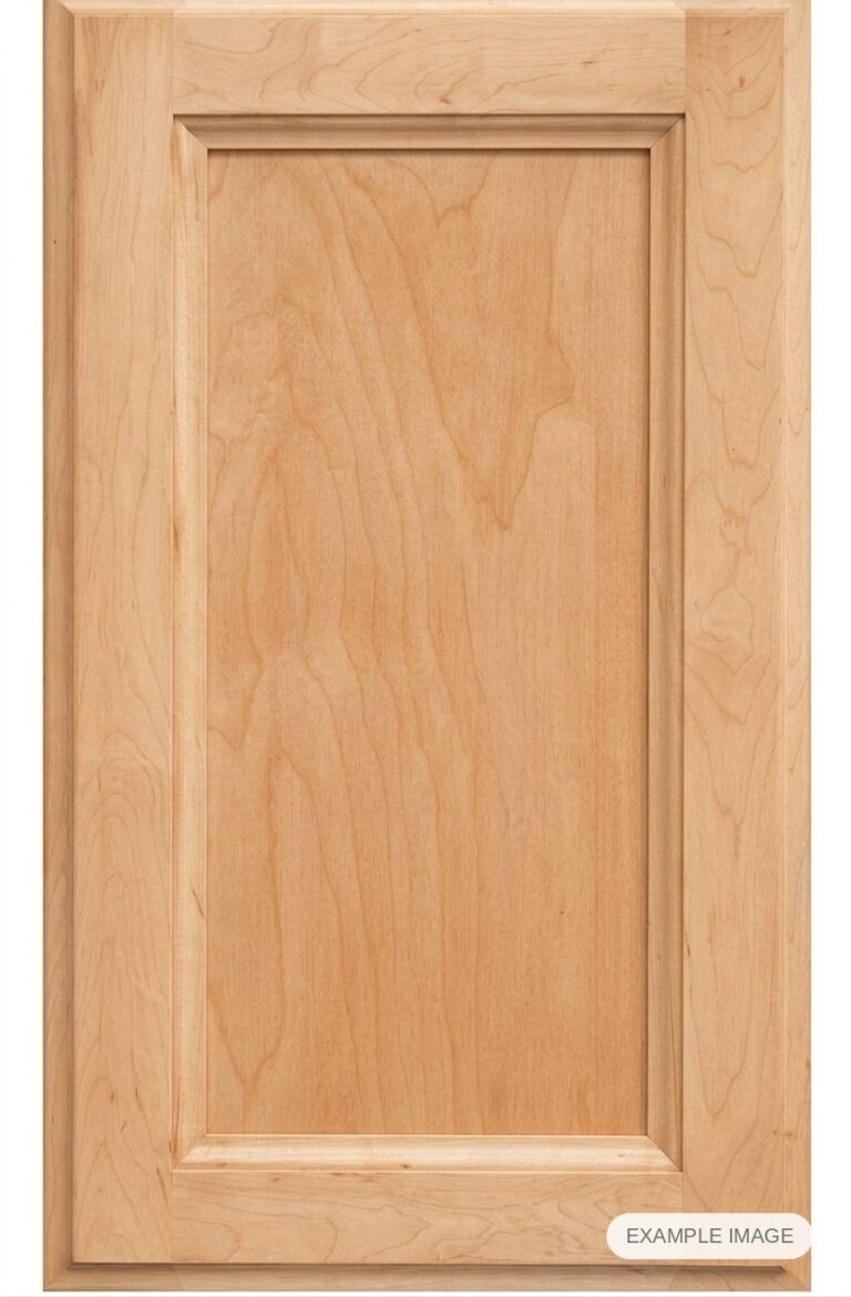 Chardonnay cabinet door in unfinished Maple Select, made to size
