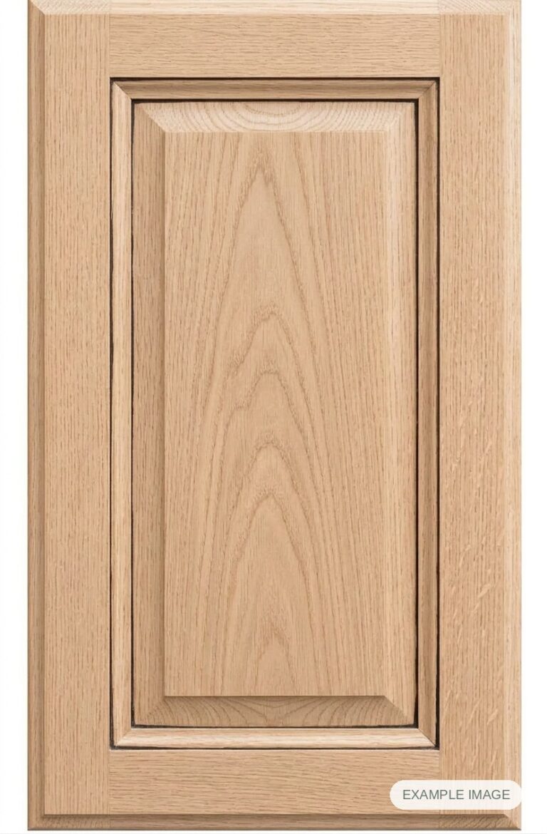 Chardonnay cabinet door in unfinished White Oak, made to size
