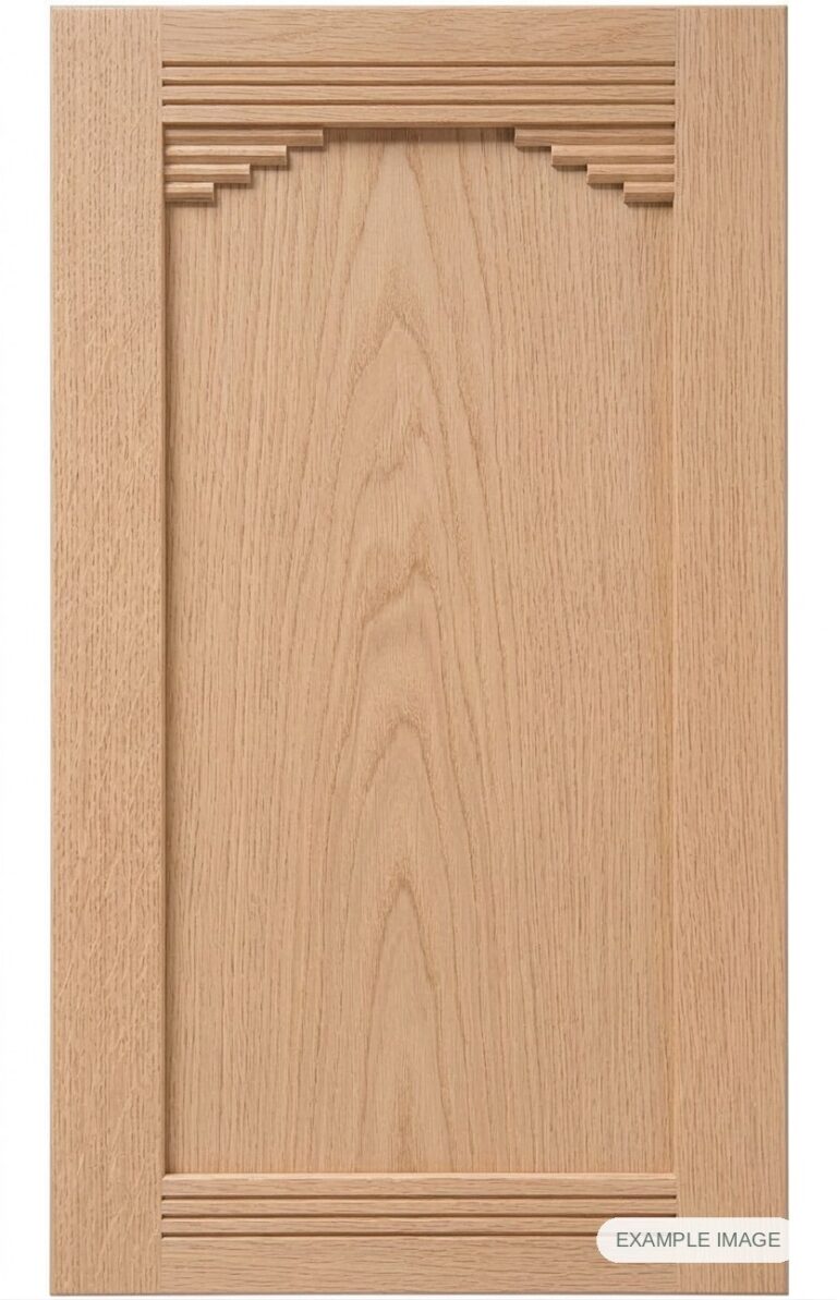 Cheyenne (Solid Panel) cabinet door in unfinished White Oak, made to size