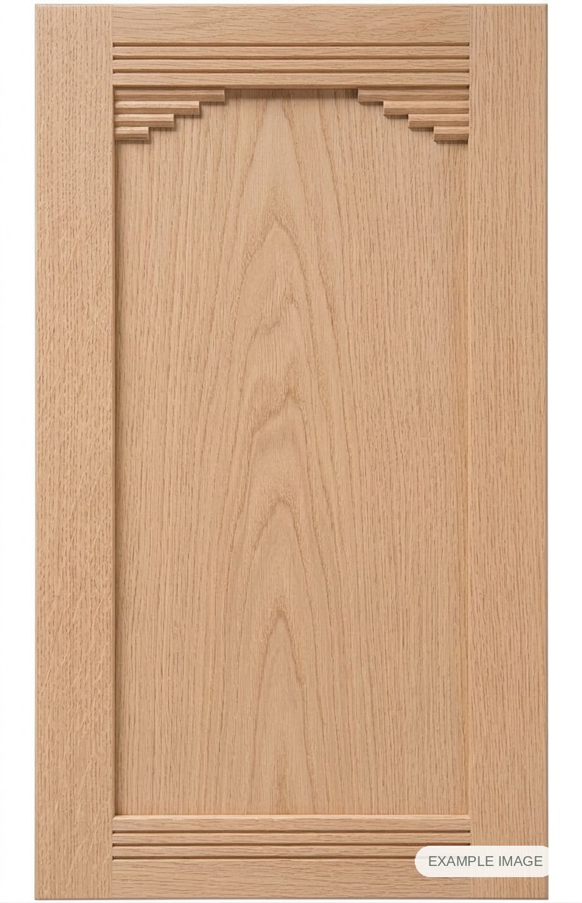 Cheyenne (Solid Panel) cabinet door - White Oak Cheyenne (Solid Panel) cabinet door in unfinished White Oak, made to size