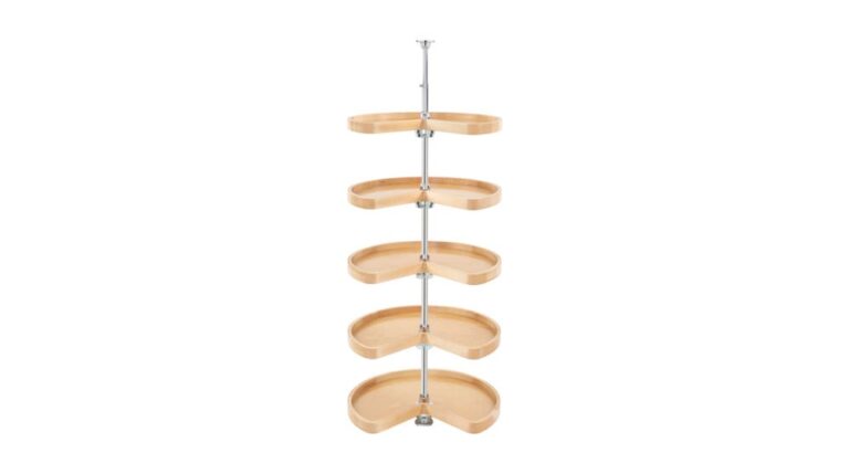 Kidney Shaped Wood Walk-In Pantry Lazy Susan