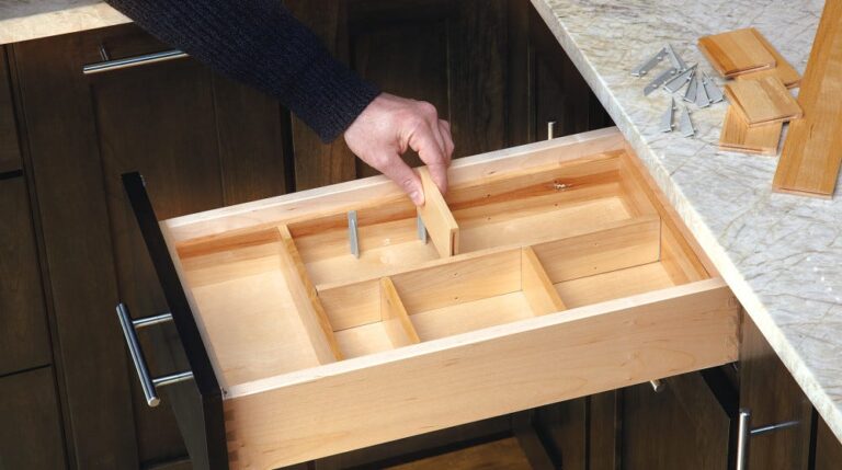 Maple Wood Customizable Tray Insert w/ Dividers