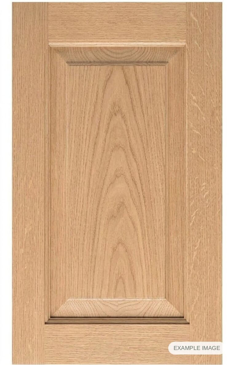 Del Oro cabinet door in unfinished White Oak, made to size